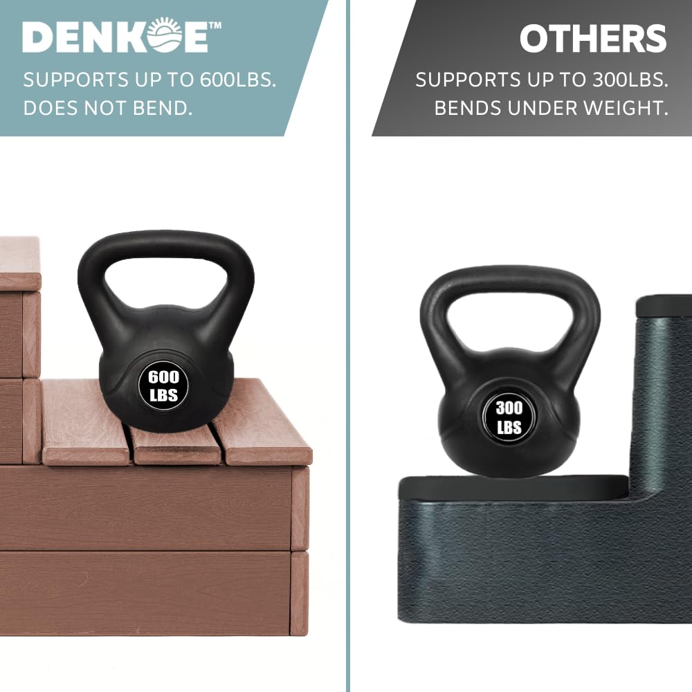 DENKOE poly-lumber design offers wood like appearance maintenance free