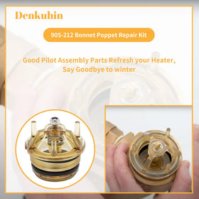 Denkuhin brass bonnet component close-up for maintenance