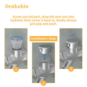 Denkuhin outdoor faucet repair kit bonnet and cap ready for replacement