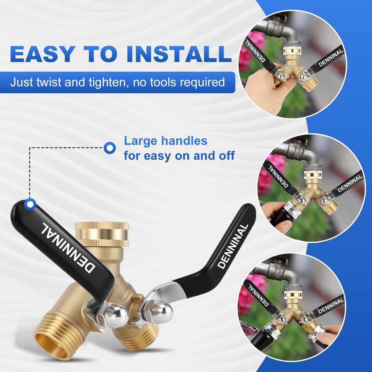 Denninal splitter with stainless-steel handle for easy one-handed operation