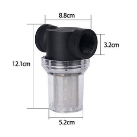 Denpetec sediment filter helps prolong pump life by catching debris.