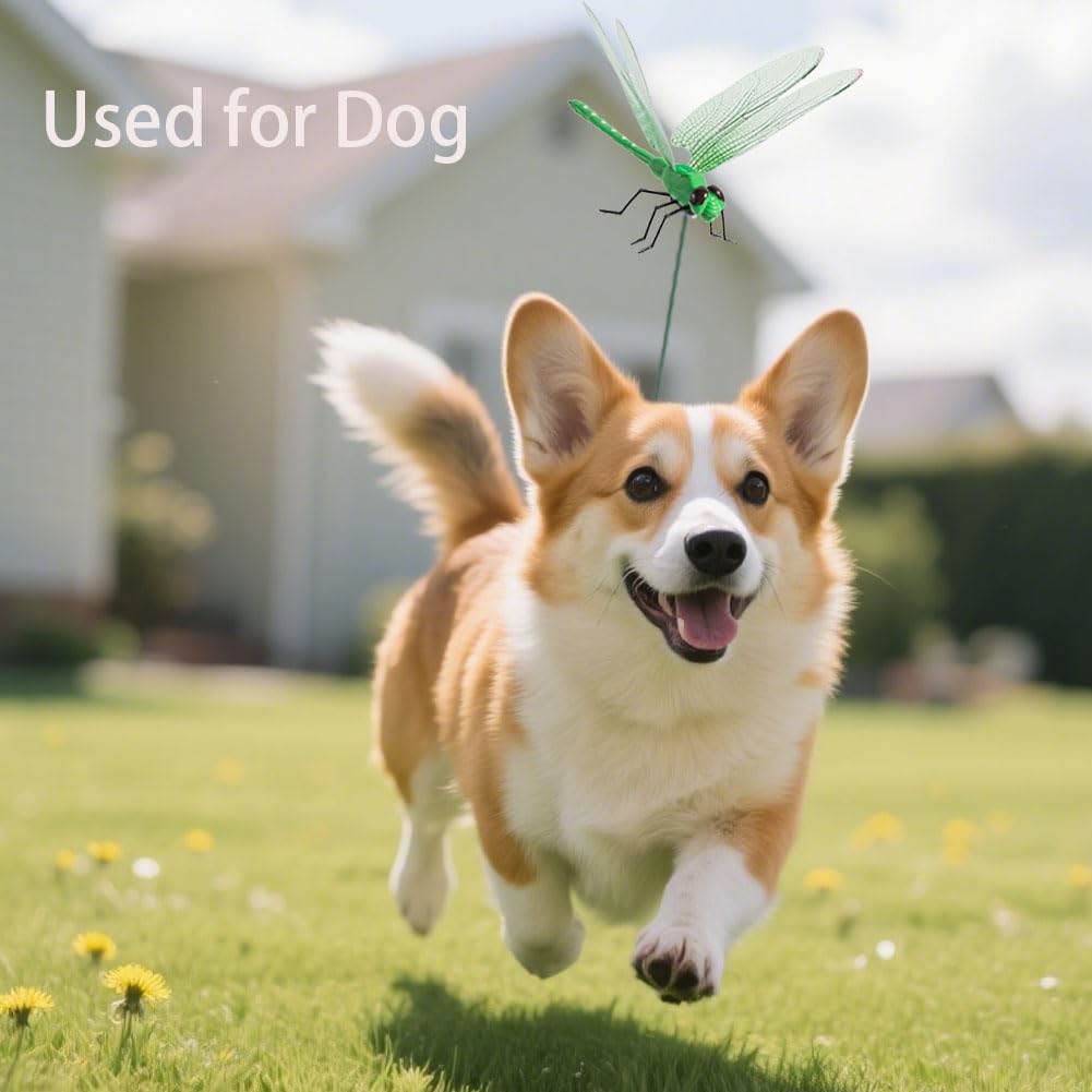 DEPHILA Dragonfly clip garden stake green adds color and wildlife-friendly display.