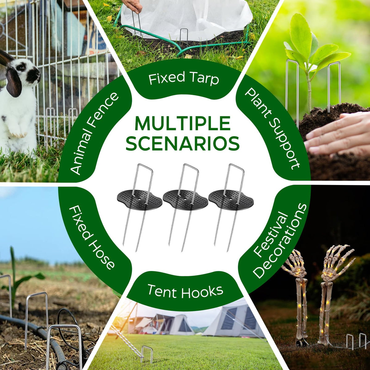 Deritec artificial turf stake anchors mats without tearing
