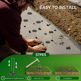 Deritec tarps and ground fixings are easy to secure against wind