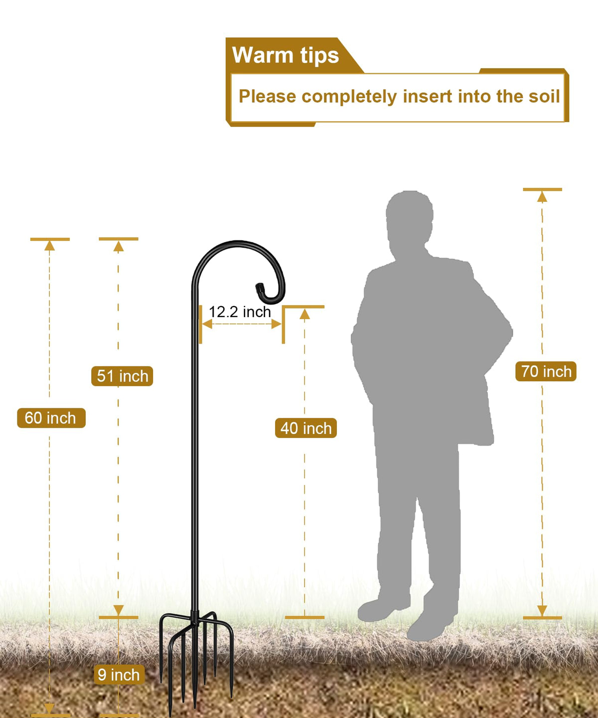 Derkniel rustproof powder-coated pole ready for all-weather outdoor use.