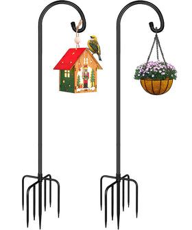 Derkniel Shepherd Hook with seven-prong base offers stable upright garden support.