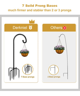 Derkniel 108-inch tall hook with rustproof coating for durable outdoor use.