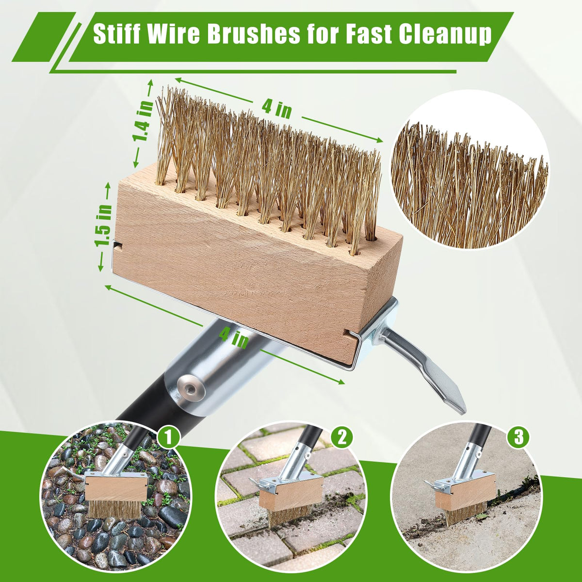 DEROFIT 45-inch standing weeder tool reduces bending for comfortable use.