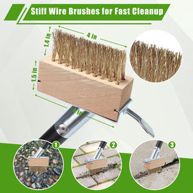 DEROFIT 45-inch standing weeder tool reduces bending for comfortable use.