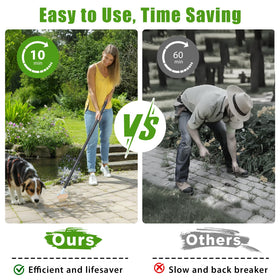 DEROFIT easy-assembly moss remover enables quick setup and storage.
