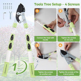 DEROFIT extendable loopers designed for all-season pruning and garden tasks