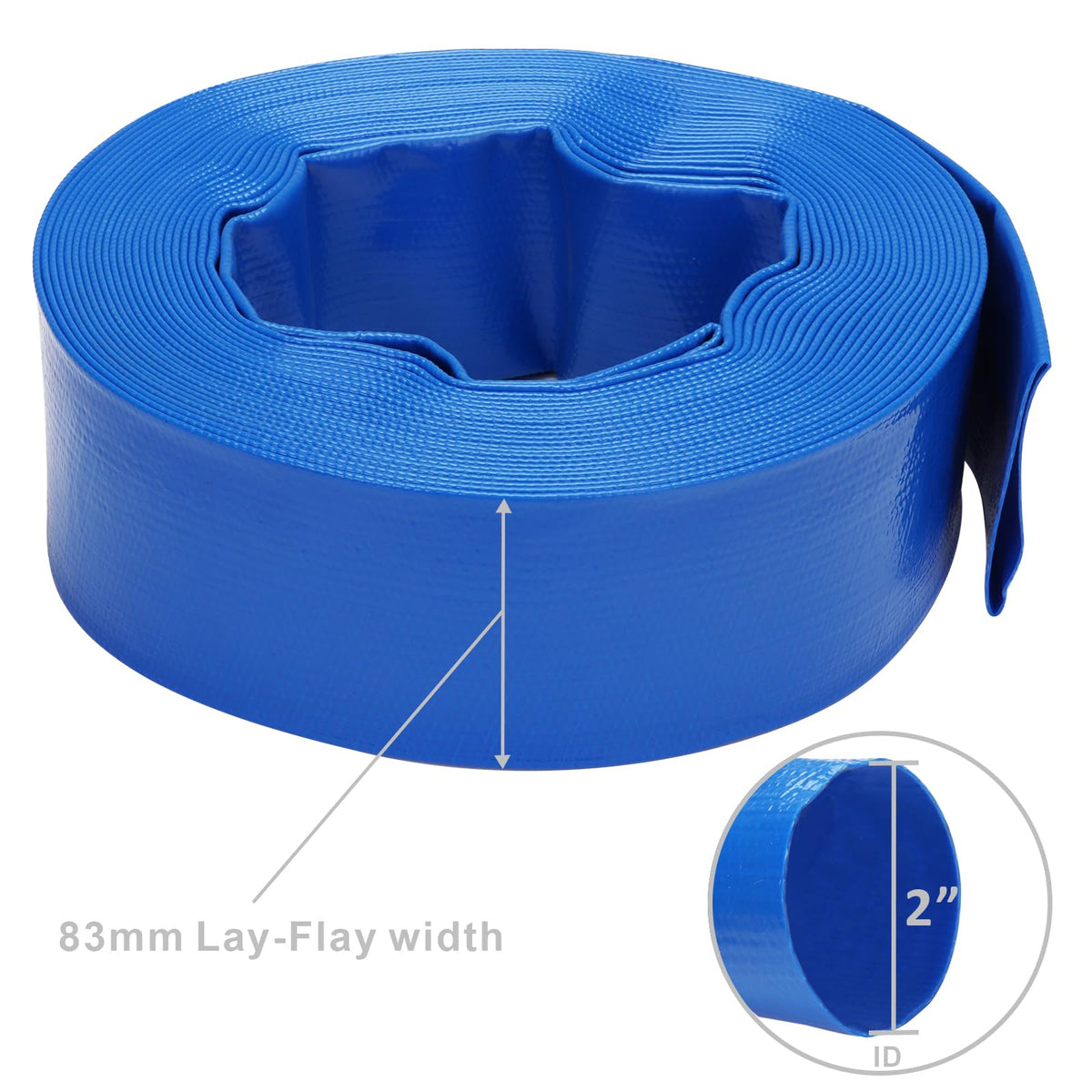 DERPIPE hose with clamps for quick cam-and-groove connections