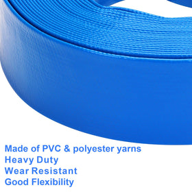 DERPIPE collapsible backwash hose stores flat to save space.