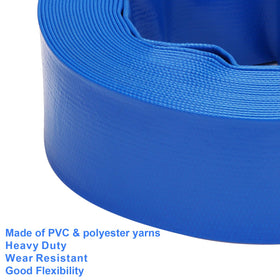 DERPIPE lay-flat hose folded for compact storage and easy transport