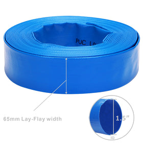 DERPIPE heavy-duty PVC discharge hose with weather-proof design for outdoor use.