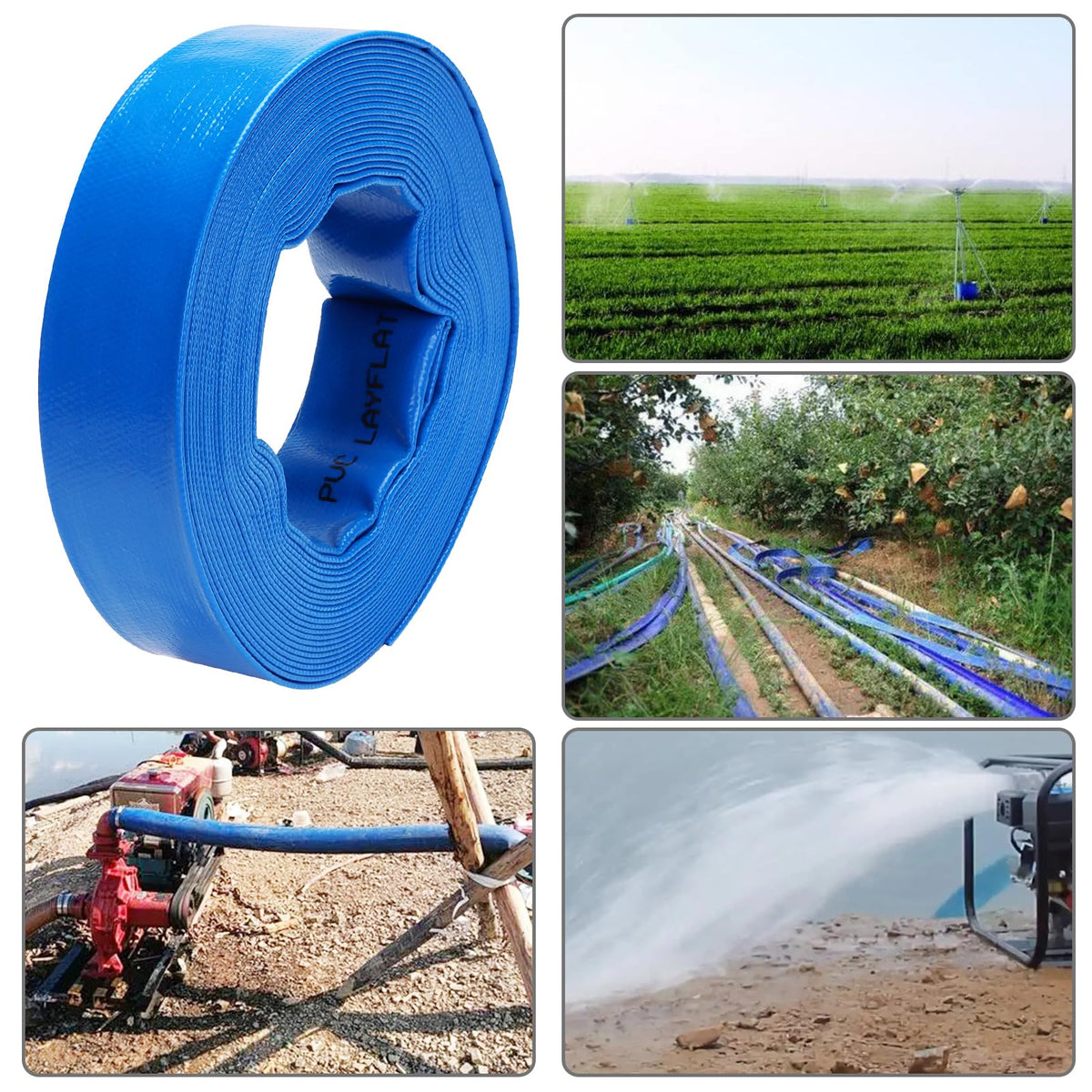 DERPIPE UV-protected, tear-resistant pool drain hose for outdoor tasks.