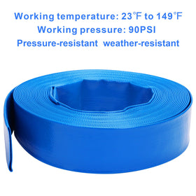 DERPIPE backwash hose with clamps for quick secure fittings.