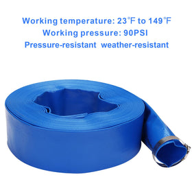 DERPIPE weatherproof PVC hose exposed to sun and rain for year-round use