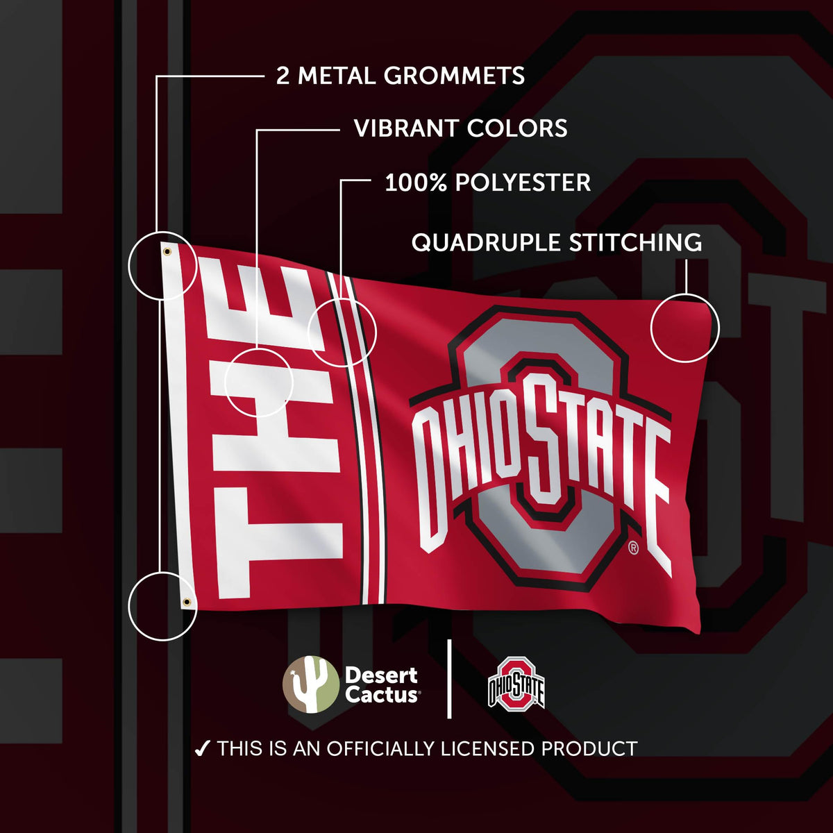 Versatile OSU banner suitable for stadium events, tailgates, and home decor.
