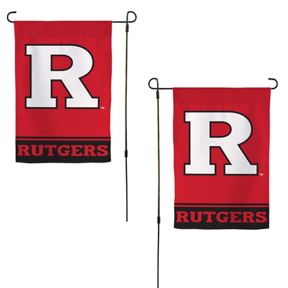 Desert Cactus Rutgers R Garden Flag Design A full view for outdoor display