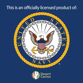 Desert Cactus United States Navy flag packaging highlighting official licensing