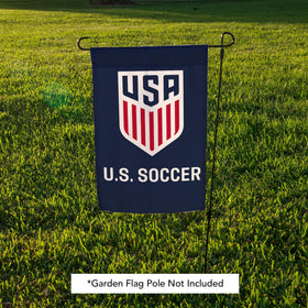 Desert Cactus US Soccer garden flag reinforced grommets for secure hanging.