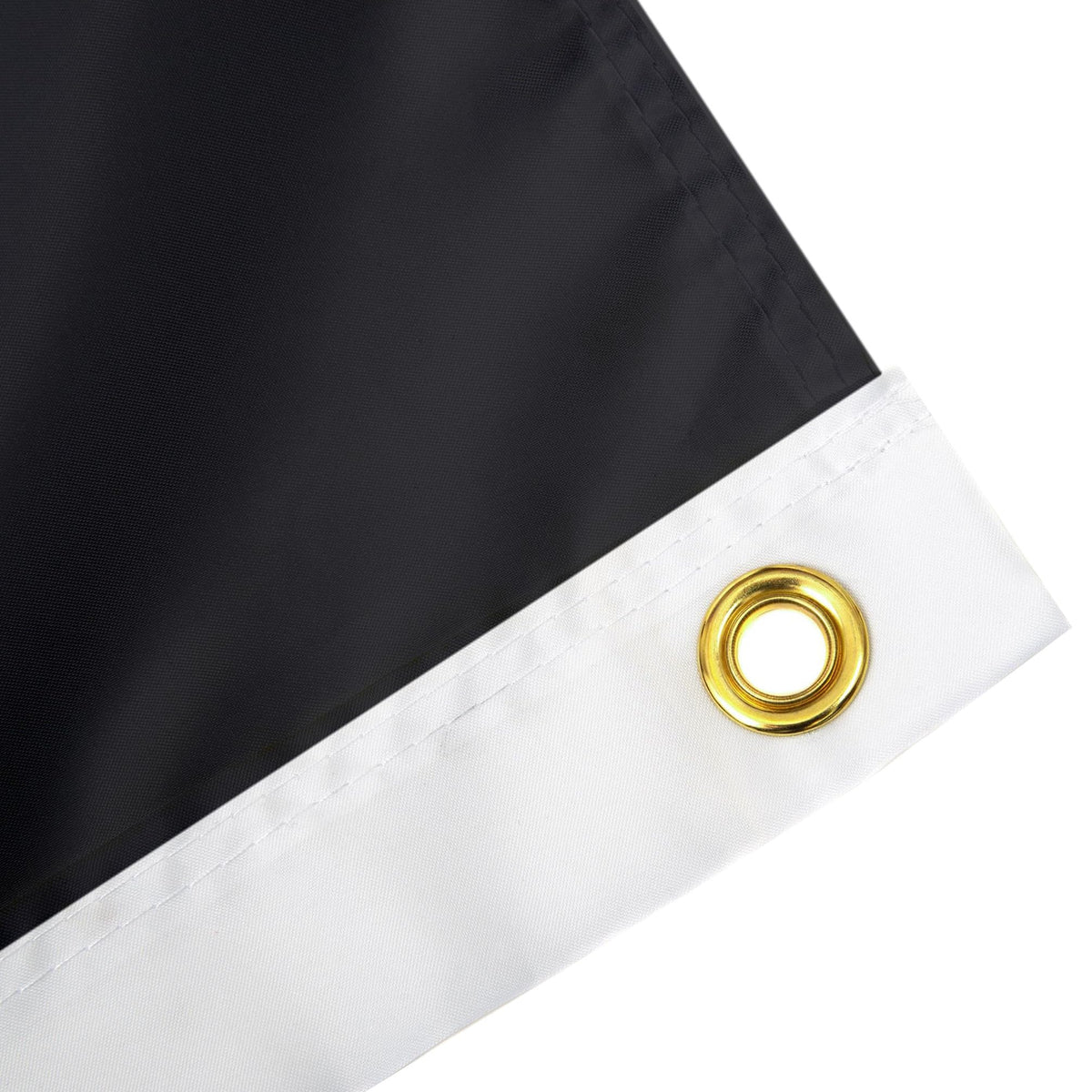 Reinforced canvas header and grommets ensure secure mounting