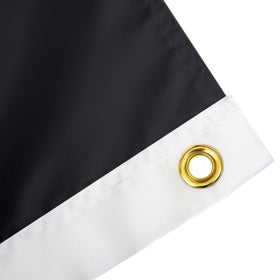 Reinforced canvas header and grommets ensure secure mounting