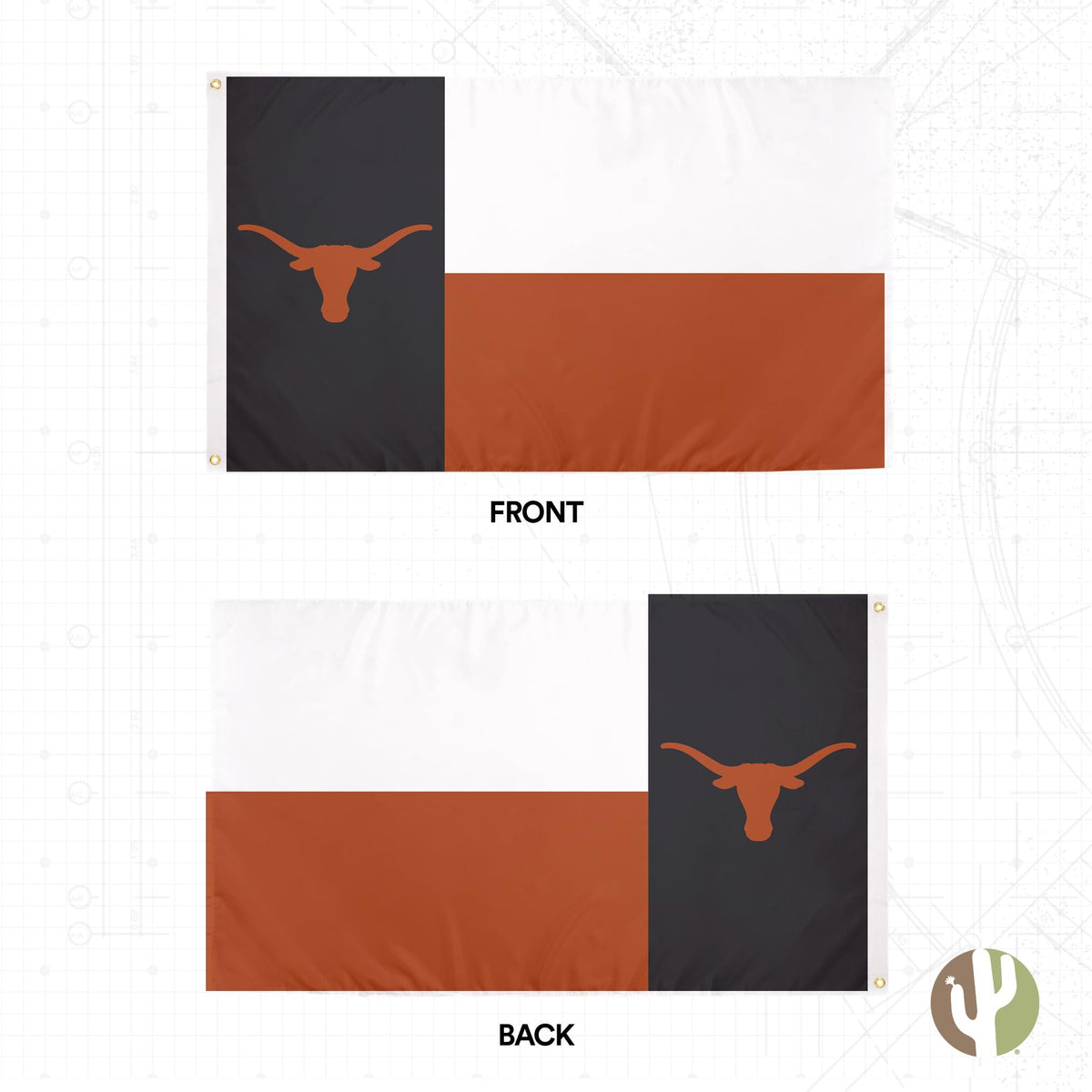 Desert Cactus UT flag single-sided design for bold college pride