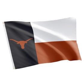 Desert Cactus UT flag with Texas Longhorns for indoor or outdoor display
