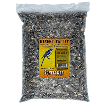 Desert Valley Striped Sunflower Seed bag 3lb ready for attracting cardinals and other songbirds