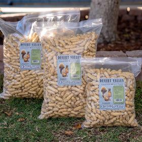 Desert Valley Supply raw unshelled peanuts close-up.
