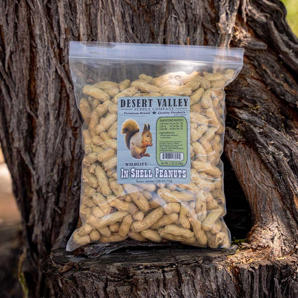 Desert Valley Supply USA-grown peanuts for wildlife nutrition.