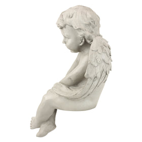 Design Toscano Angel face closeup showcases delicate expression and charm.