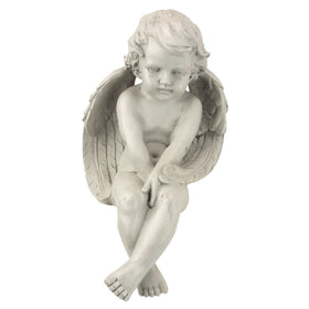 Design Toscano Angel wings detail highlights craftsmanship and graceful presence.