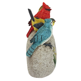 Design Toscano Birdy Welcome garden statue angled view for versatile indoor or outdoor display.