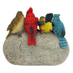 Design Toscano Birdy Welcome close-up of hand-painted colors and texture.