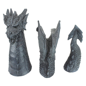 Design Toscano dragon scales close-up highlights textured garden detail.