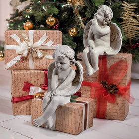 Design Toscano Hand-cast crushed-stone polyresin for durable display.