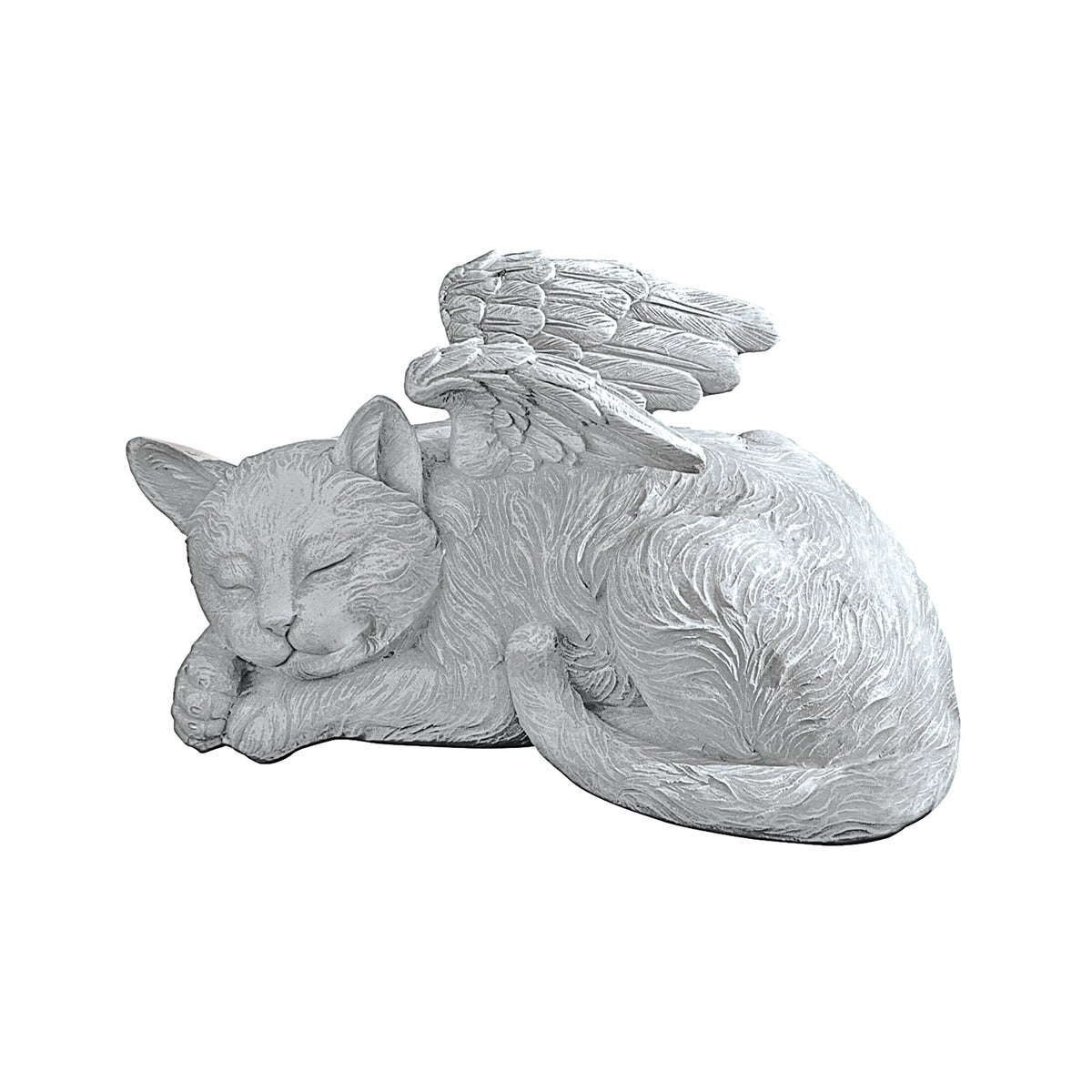 Design Toscano QL6080 cat angel memorial marker with peaceful wings for garden tribute.