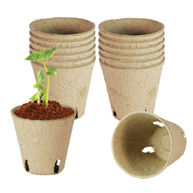 DESKEMAI peat pots biodegrade in soil, ideal for easy seedling nursery starts.