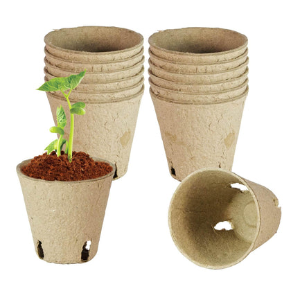 DESKEMAI peat pots biodegrade in soil, ideal for easy seedling nursery starts.