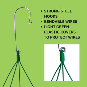 DESQUIGGLE strong steel hook wires provide reliable planter support.