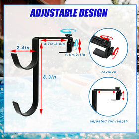 Desunqin adjustable double-hooks for flexible pool tool storage
