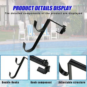 Desunqin clip-on pool hanger being installed on rail