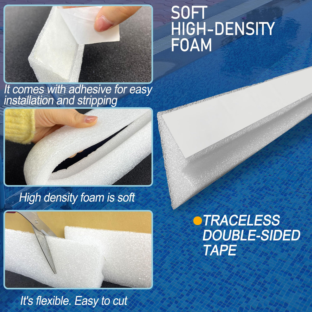 Liner wear prevention at the pool edge with Desunqin cove.