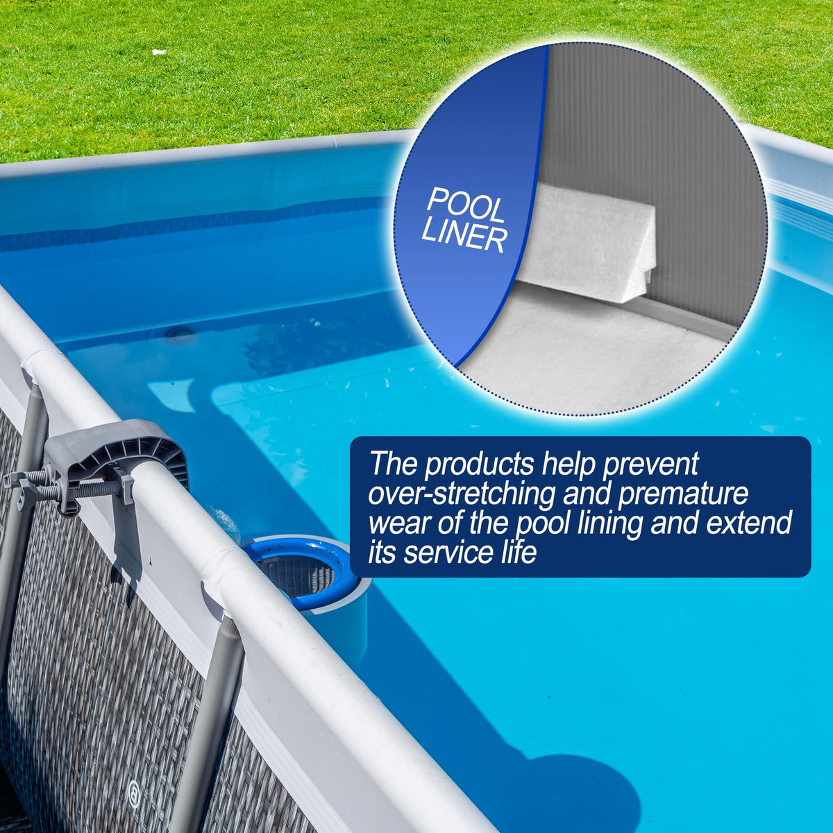 Desunqin peel-and-stick installation along pool wall
