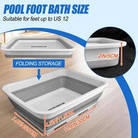Desunqin pool foot bath folded compact for travel and storage.
