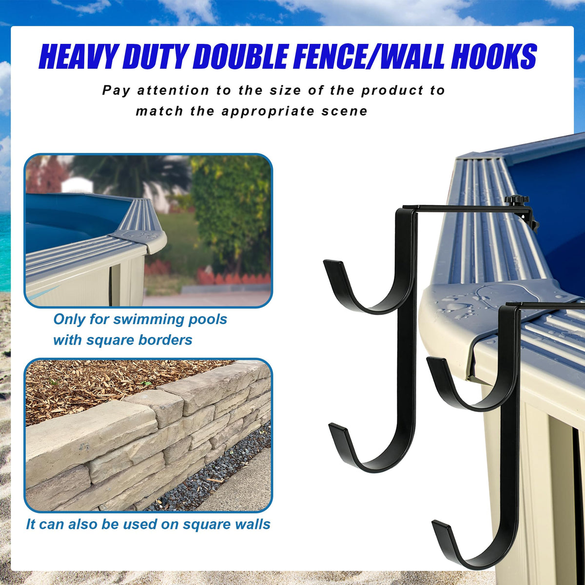 Desunqin powder-coated hanger resisting poolside corrosion