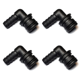 Detoria 20381-024 quad port elbow for compact pump installations.